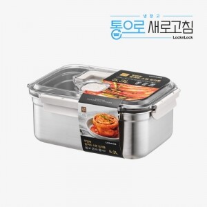 NEW 숨쉬는 스텐 김치통 직사각 5.3L