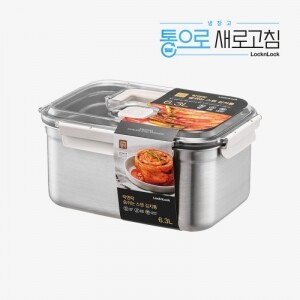 NEW 숨쉬는 스텐 김치통 직사각 6.3L