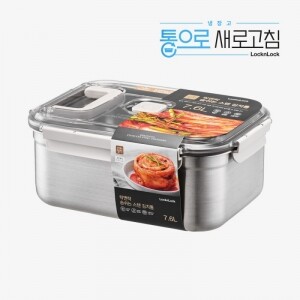 NEW 숨쉬는 스텐 김치통 직사각 7.6L