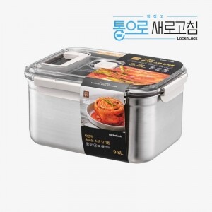 NEW 숨쉬는 스텐 김치통 직사각 9.8L