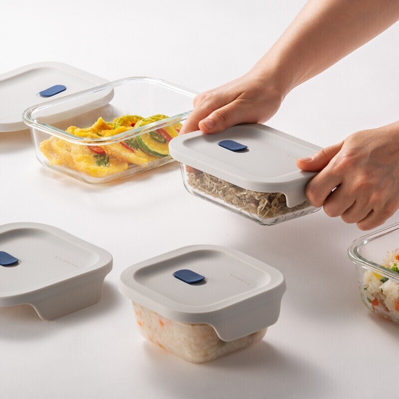 좋은 것을 담다 락앤락,[락앤락몰 전용]탑클라스 실리콘뚜껑 유리밀폐용기 630ml 2P 세트