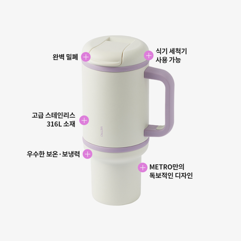 좋은 것을 담다 락앤락,메트로 퍼펙트씰 킹 텀블러 820ml